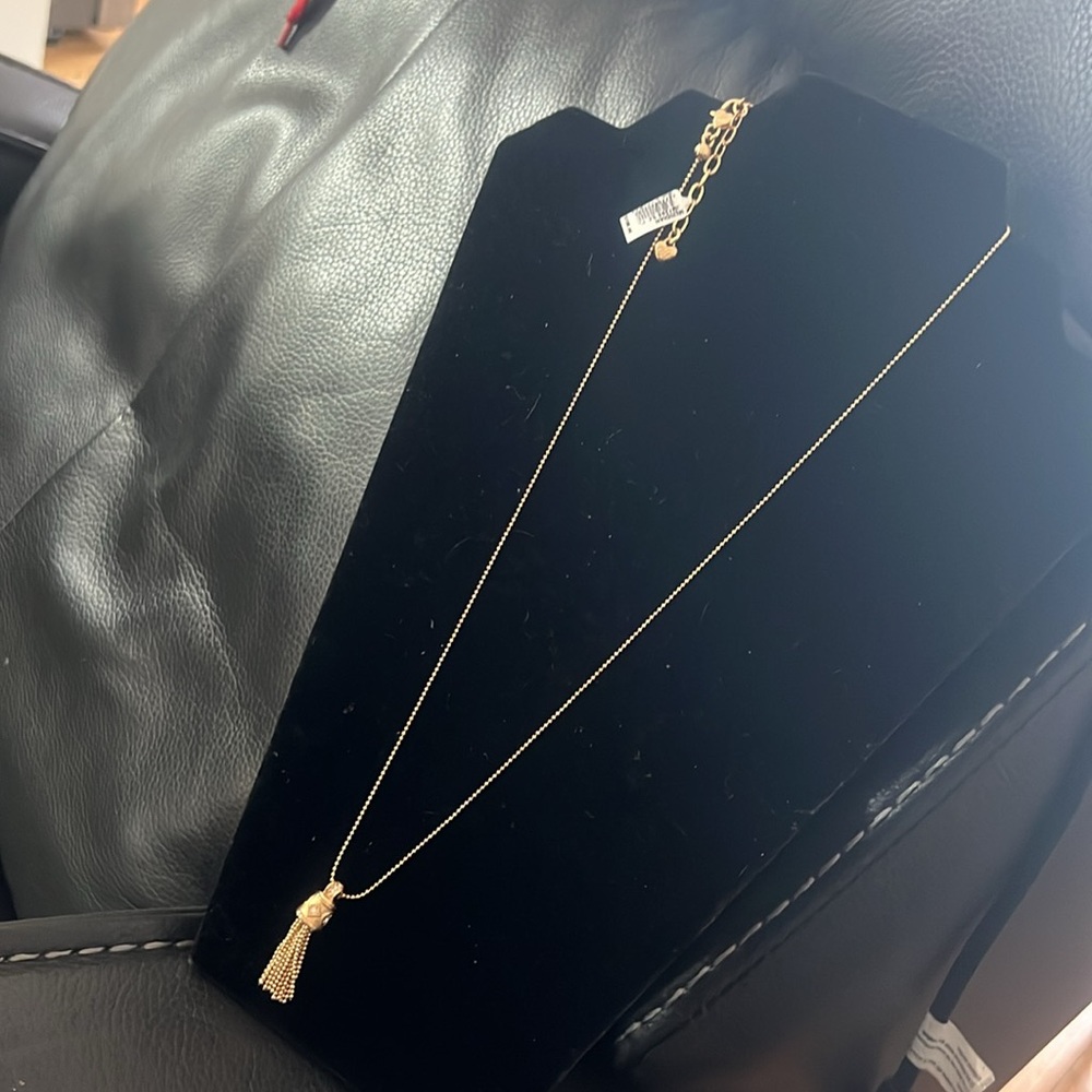 Brighton Gold tone Tassel necklace.